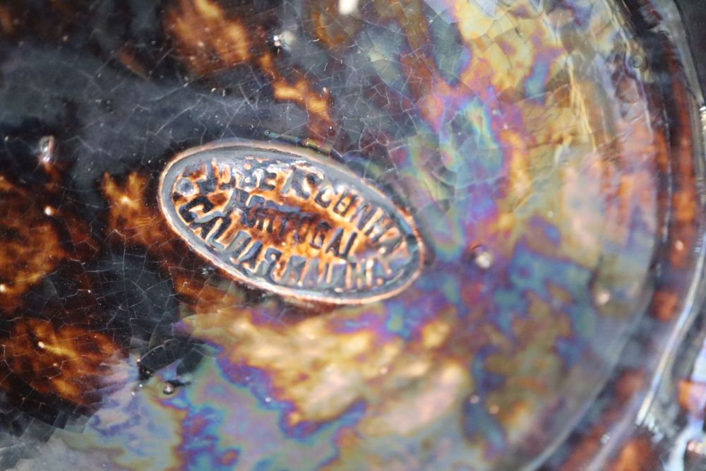 A Palissy style dish, decorated with reptiles and insects